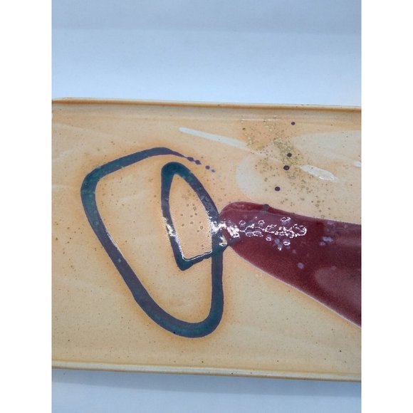 Beautiful Contemporary Modernist Rectangular Dish marked  WM Pulltight TN '03 - Picture 6 of 7